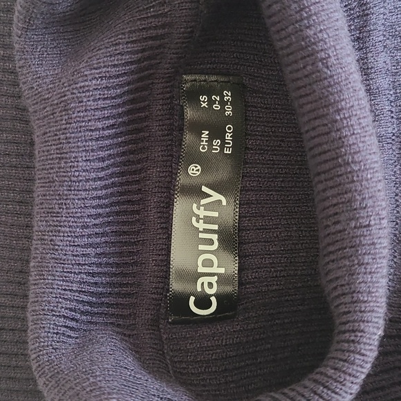 Capuffy Womens Sleeveless Mock TurtlenecK Dress SZ  XS Navy Blue NWT - Picture 5 of 8